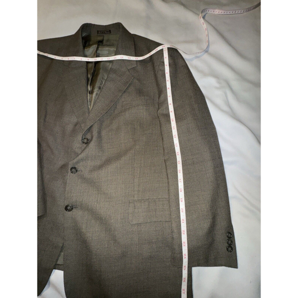 Gianni Valente Jacket Mens 50 Tan Herringbone Blazer Wool Sport Coat Preppy - Picture 5 of 9